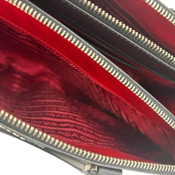 Prada 1 Ba274 2-Way Bag Saffiano Tote Bag Black - Picture 15 of 15